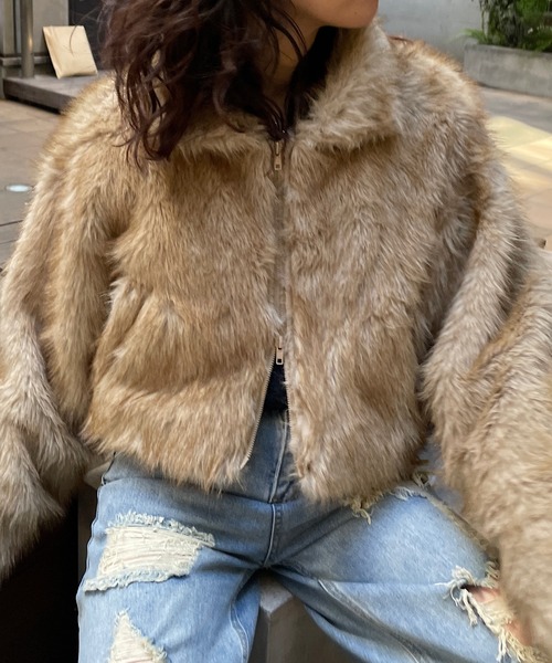 Roger&Raw（ロジャーアンドロウ） コート アウター ショート丈フェイク