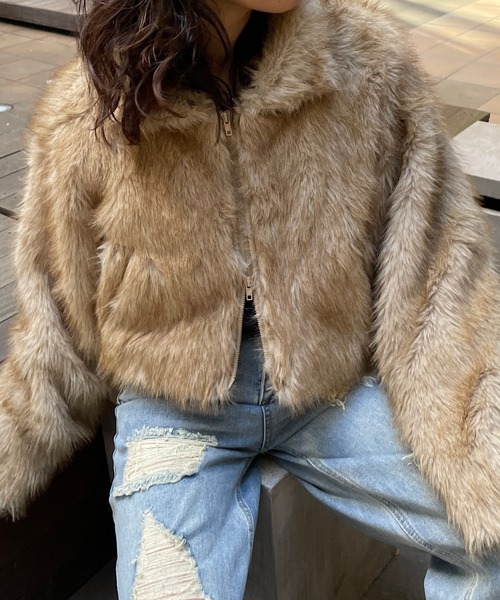 Roger&Raw（ロジャーアンドロウ） コート アウター ショート丈フェイク