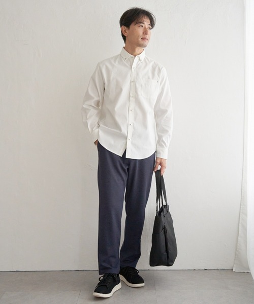 ikka（イッカ） シャツ イージーケアソフトOXスイスカラーボタンダウン