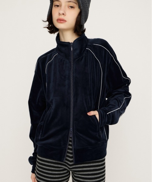 SLY（スライ） ブルゾン アウター VELOUR TRACK JACKET ベロア