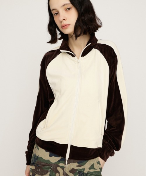 SLY（スライ） ブルゾン アウター VELOUR TRACK JACKET ベロア