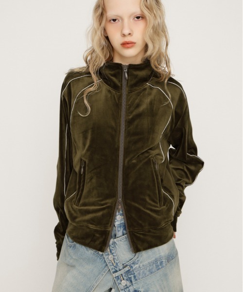 SLY（スライ） ブルゾン アウター VELOUR TRACK JACKET ベロア
