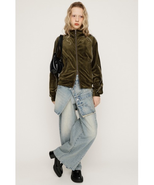 SLY（スライ） ブルゾン アウター VELOUR TRACK JACKET ベロア