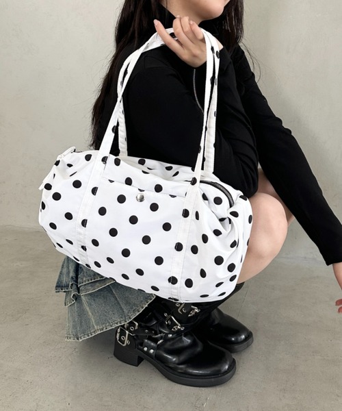 Bamm ボストンバッグ ドットミニボストンバッグ レディース : ZOZOTOWN
