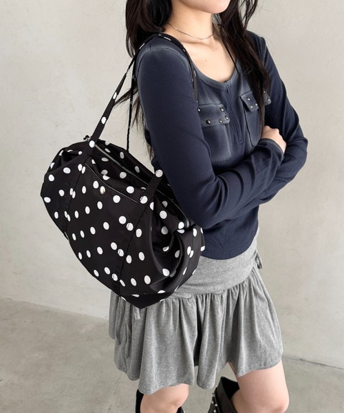Bamm ボストンバッグ ドットミニボストンバッグ レディース : ZOZOTOWN