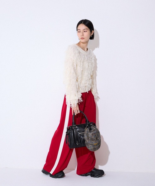 「JEANASIS」 イージーパンツ FREE ネイビー レディース_画像3