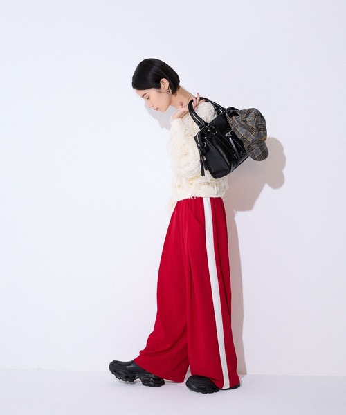 「JEANASIS」 イージーパンツ FREE ネイビー レディース_画像4