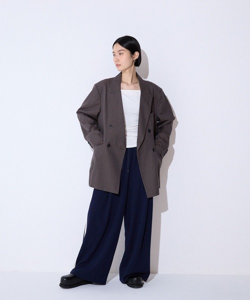 「JEANASIS」 イージーパンツ FREE ネイビー レディース_画像7