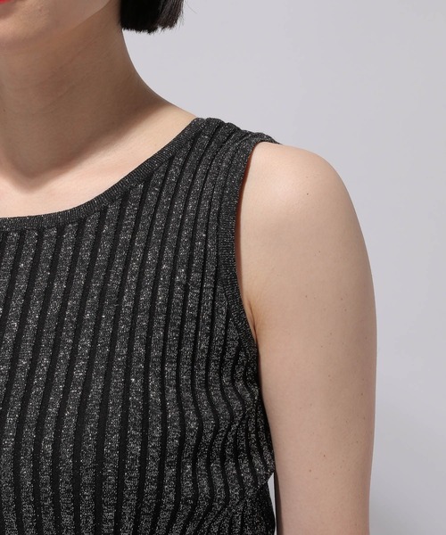 「HARE」 ノースリーブニット FREE ブルー レディース_画像6