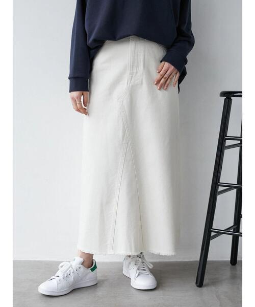 「CRAFT STANDARD BOUTIQUE」 デニムスカート L ライトインディゴブルー レディース_画像5