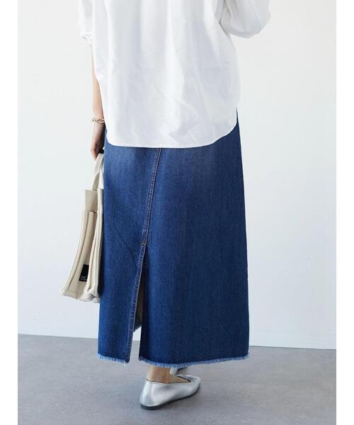 「CRAFT STANDARD BOUTIQUE」 デニムスカート L ライトインディゴブルー レディース_画像9