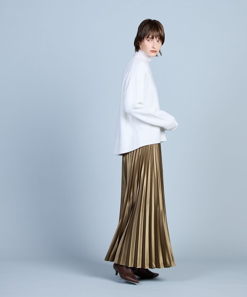 「N.O.R.C」 プリーツスカート S アイボリー レディース_画像6