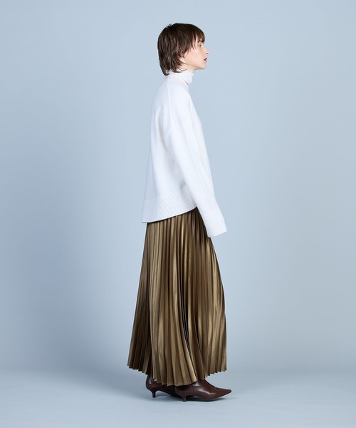 「N.O.R.C」 プリーツスカート S アイボリー レディース_画像7