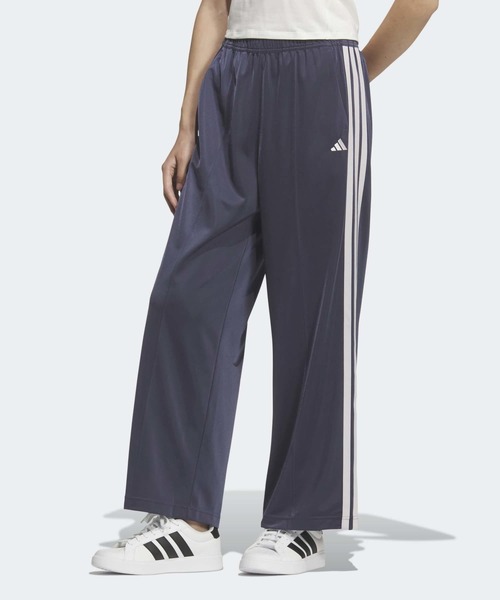 アディダス ワイドレッグパンツ Mサイズ　美品 adidas（アディダス） ワイドパンツ パンツ トリコット ルーズフィット
