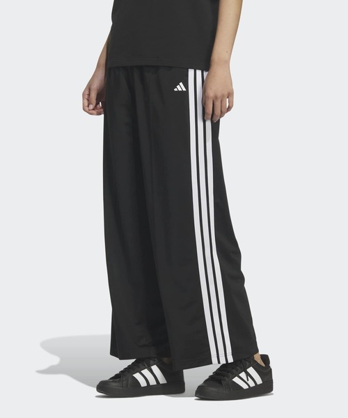 アディダス ワイドレッグパンツ Mサイズ　美品 adidas（アディダス） ワイドパンツ パンツ トリコット ルーズフィット