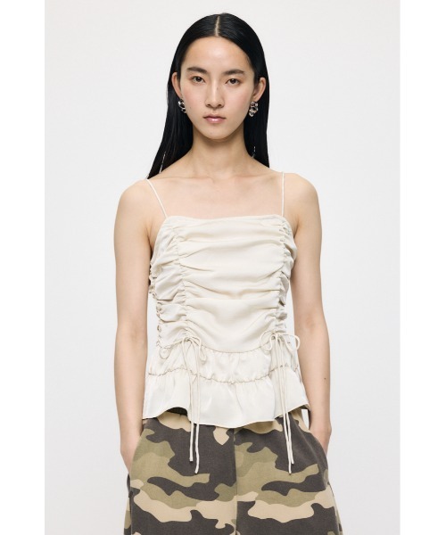 MOUSSY マウジー SATIN GATHER キャミ MOUSSY（マウジー） キャミソール SATIN GATHER キャミソール