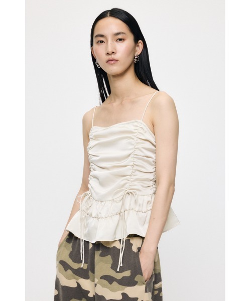 MOUSSY（マウジー） キャミソール SATIN GATHER キャミソール