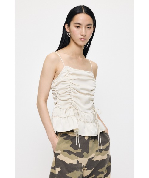 MOUSSY（マウジー） キャミソール SATIN GATHER キャミソール