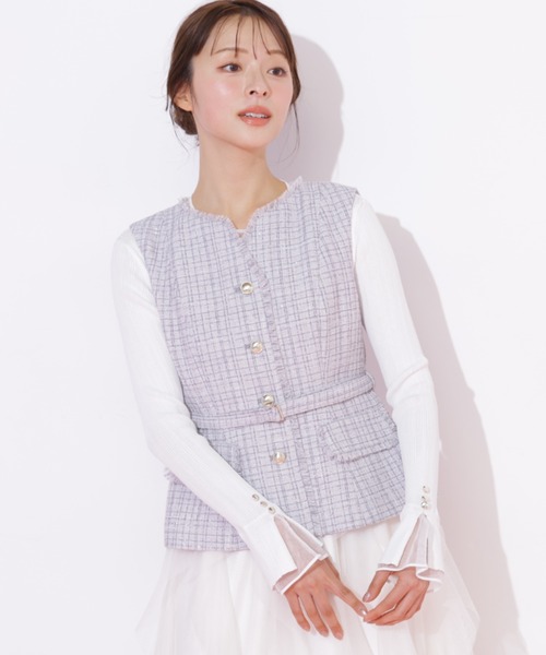 JILL by JILLSTUART ベスト JILL by JILL STUART（ジルバイジルスチュアート） ベスト ジレ ベルト