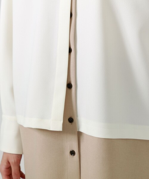 「CAST:」 長袖シャツ M ネイビー レディース_画像3