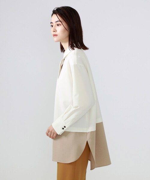 「CAST:」 長袖シャツ M ネイビー レディース_画像7