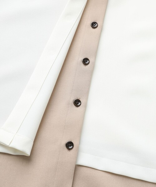 「CAST:」 長袖シャツ M ネイビー レディース_画像9