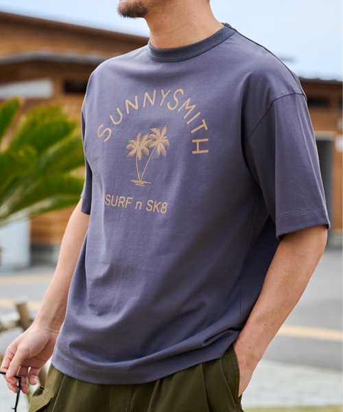 「Sunny Smith」 半袖Tシャツ MEDIUM ホワイト メンズ_画像8
