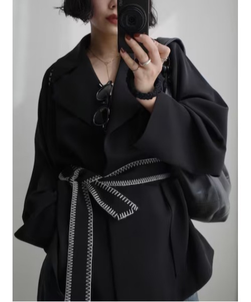 RIM.ARK トレンチコート RIM.ARK トレンチコート コート Hidden detail over trench ヒドゥン