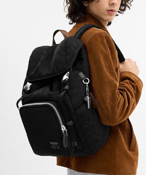 COACH リュック NWT COACH CY775 Racer Backpack In Blocked Signature Canvas
