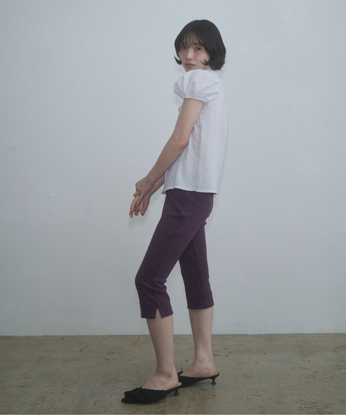 FEKETE（フェケテ） ブラウス シャツ dot frill puff sleeve blouse
