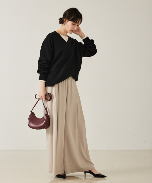 「qualite」 イージーパンツ 36 ブルー レディース_画像7