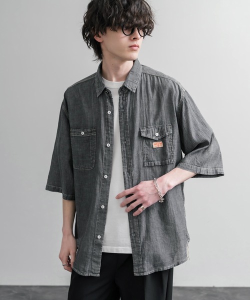 KRIFF MAYER（クリフメイヤー） 七分袖 シャツ オーバーサイズエアー