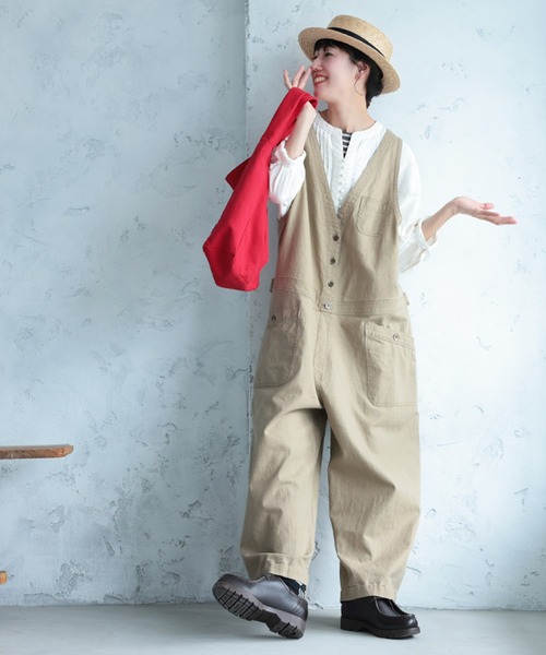 サロペット オーバーオール 店長がどうしても作りたかった、ナチュかっこいいサロペット レディースの画像