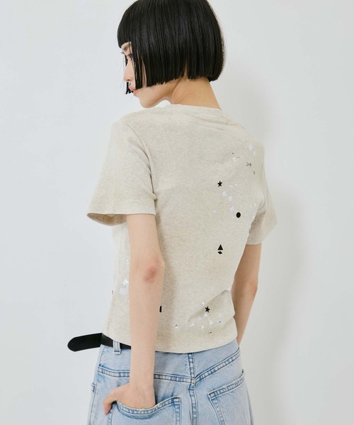 tシャツ 「MIHARA YASUHIRO/ミハラヤスヒロ」EMBELLISHED STICKER TEE/エンベリッシュドステッカーT レディースの画像