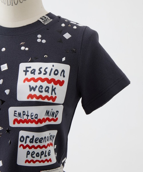 tシャツ 「MIHARA YASUHIRO/ミハラヤスヒロ」EMBELLISHED STICKER TEE/エンベリッシュドステッカーT レディースの画像