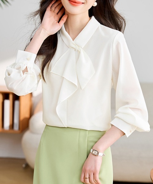 「Miniministore」 長袖ブラウス X-LARGE ホワイト レディース_画像2