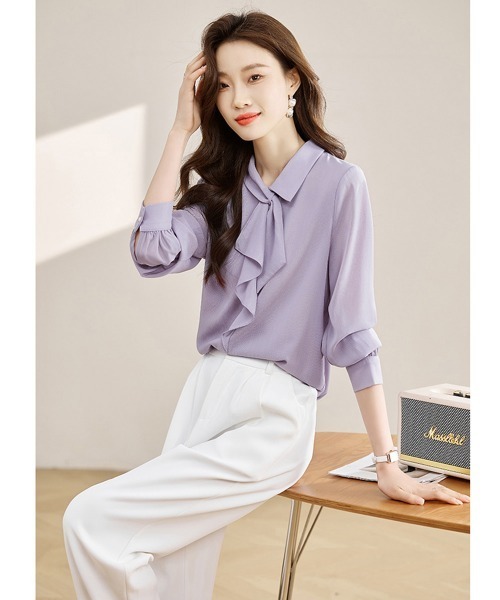「Miniministore」 長袖ブラウス X-LARGE ホワイト レディース_画像8