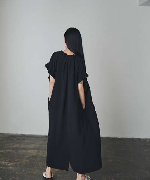 「mici」 半袖ワンピース ONE SIZE オレンジ レディース_画像5