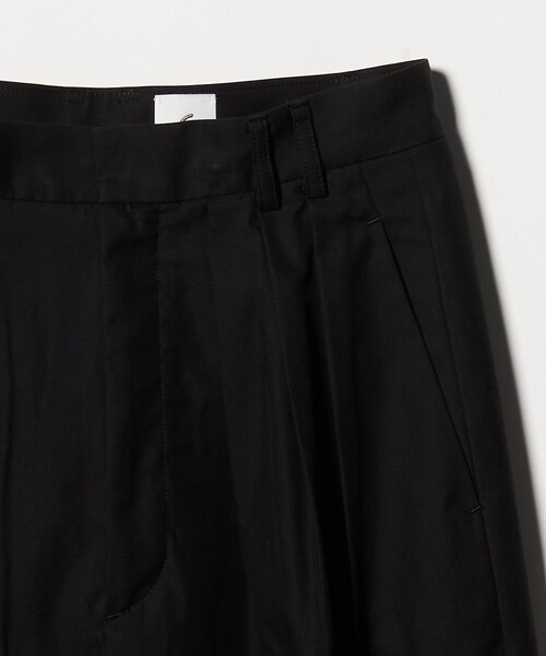 6 パンツ 「6(ROKU)」コットンツイル タック パンツ レディース