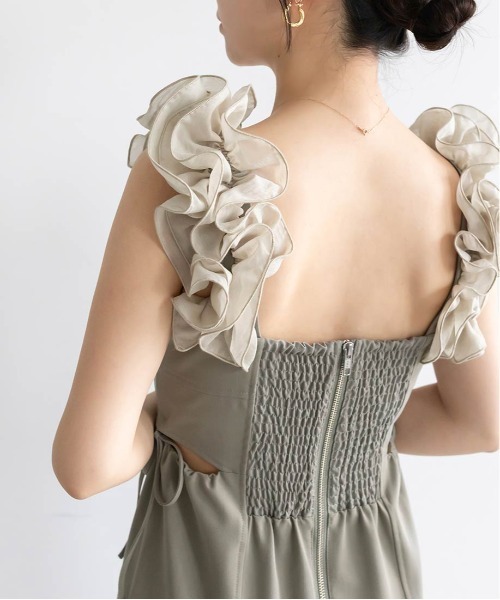 「RANDA」 ノースリーブワンピース 0 グリーン レディース_画像10