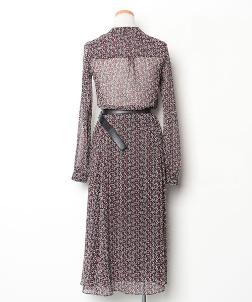 「MICHAEL KORS」 花柄長袖ワンピース XX-SMALL レッド レディース_画像2