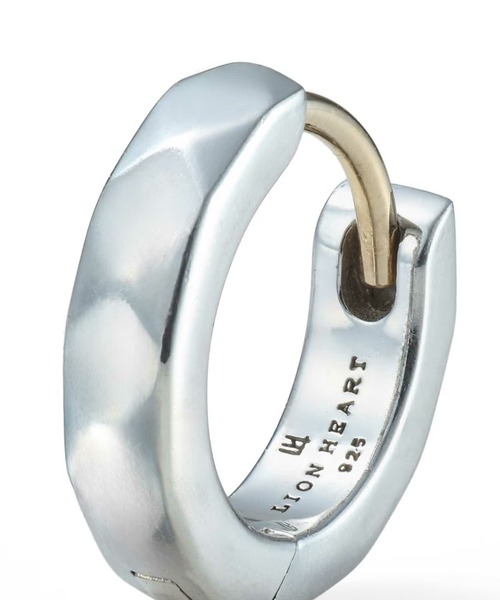 LION HEARTシルバー925 K18 フープピアス 片耳用 LION HEART（ライオンハート） ピアス 「LION HEART」“THE EDGE