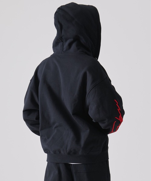 「FUBU」 ジップアップパーカー L ブラック メンズ_画像4
