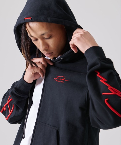 「FUBU」 ジップアップパーカー L ブラック メンズ_画像5