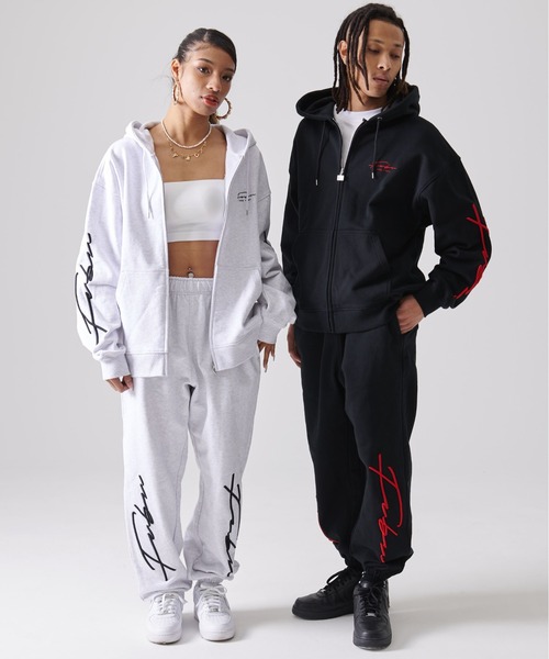 「FUBU」 ジップアップパーカー L ブラック メンズ_画像8