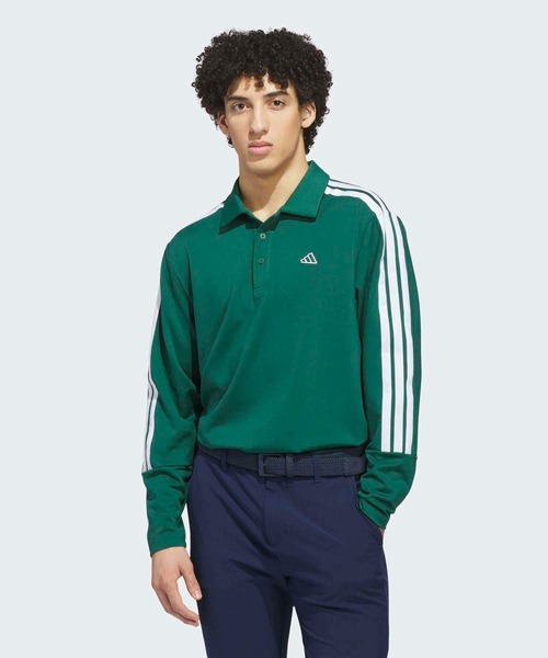 adidas（アディダス） ポロシャツ スリーストライプス 長袖シャツ
