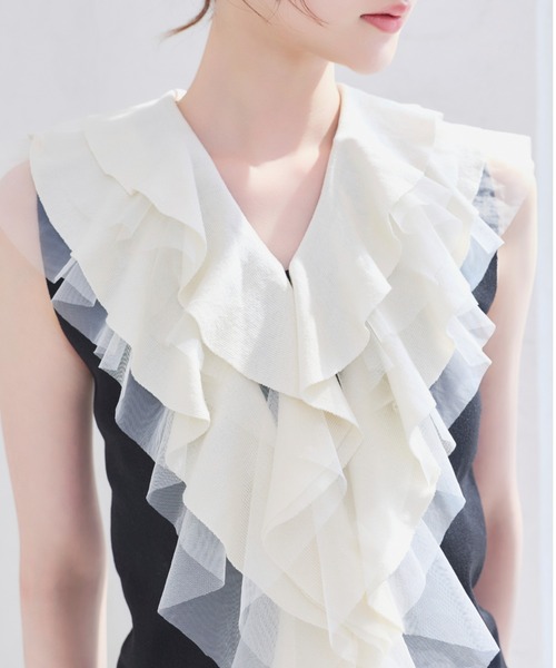 ORGUE（オルグ） tシャツ No-sleeve ruffle frill knit/ノースリーブ