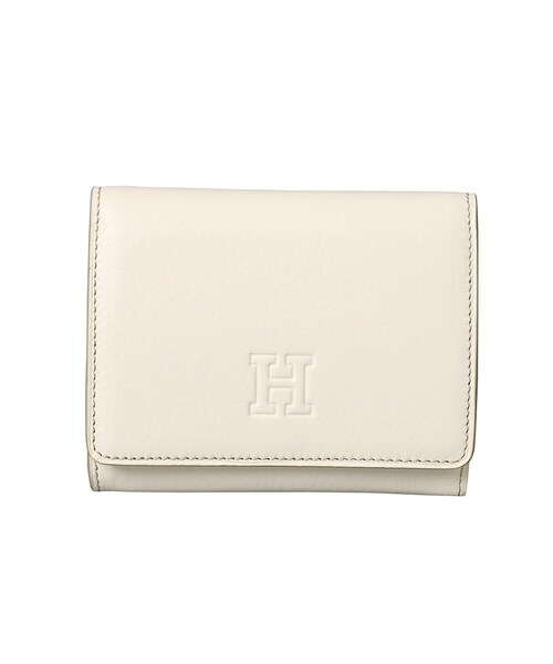 二つ折り財布 財布 「センプレ」二つ折り財布 レザー ウォレット 本革（商品番号：P25-50900） レディースの画像