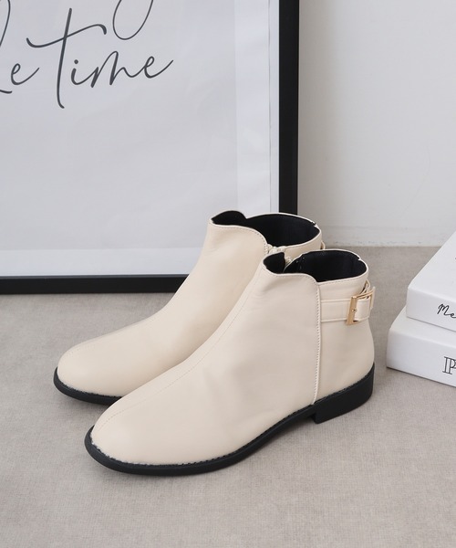 ブーツ AAA+Feminine 履き心地やわらか、美シルエットショートブーツ