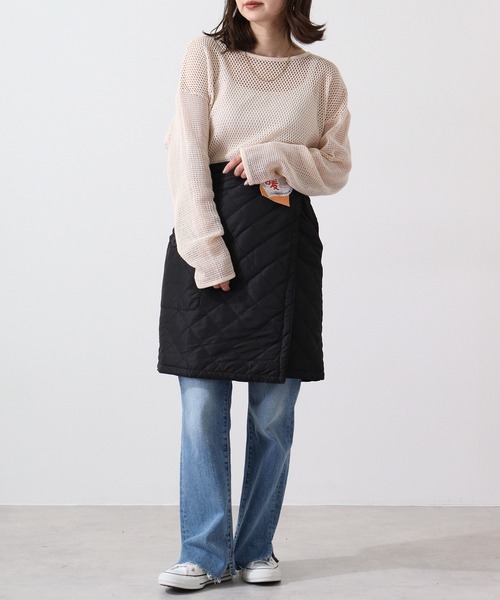 FUNALIVE（ファンアライブ） スカート キルティング 55cm丈 3way wrap